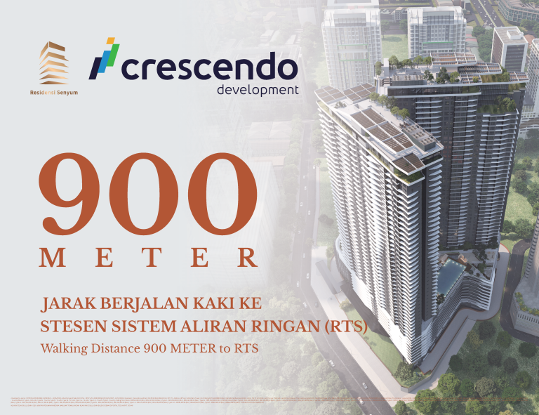 Senyum Residences 900 Meter Jarak Berjalan Kaki ke Stesen RTS Bukit Chagar
