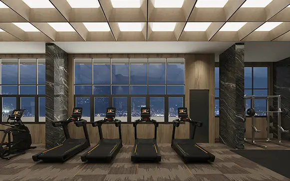 Luxury JB Condo for Sale Near RTS & CIQ | Senyum 10 Sky gymnasium at Senyum Residences Johor Bahru with panoramic city views