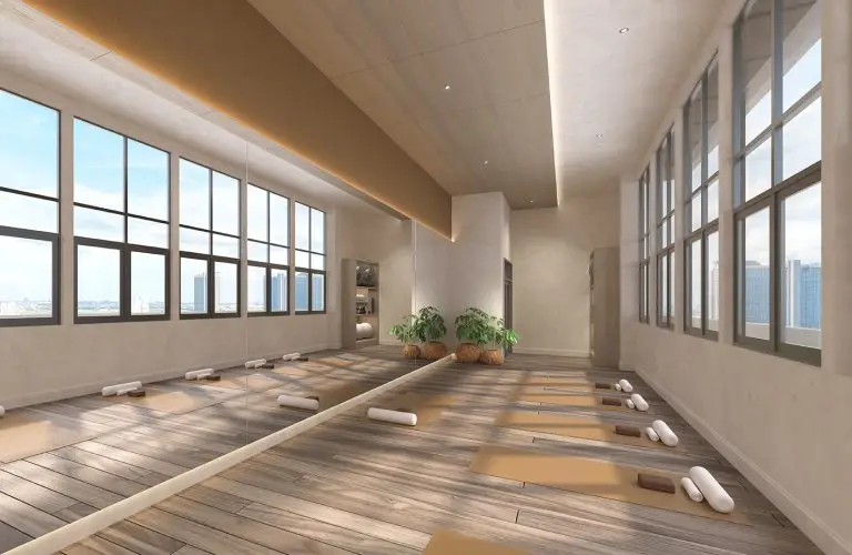 Luxury JB Service Apartment for Sale Near RTS & CIQ | Senyum Residences 13 Sky yoga room at Senyum Residences Johor Bahru luxury condo
