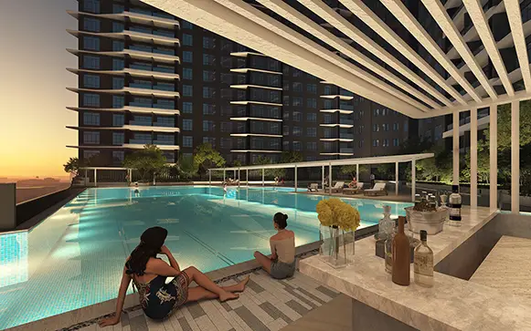 Luxury JB Condo for Sale Near RTS & CIQ | Senyum 14 Poolside Lounge (Bar Counter)